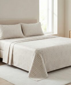 Luxury Geometric King Size Bedsheet Set