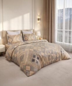 Luxury Geometric King Size Bedsheet Set - Image 5