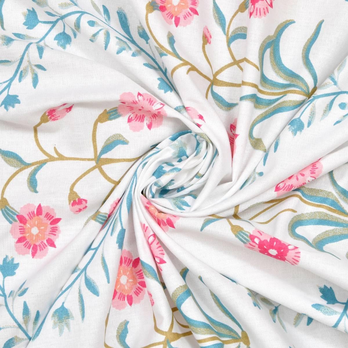 Elegant Floral Double Bedsheet Set - Image 2