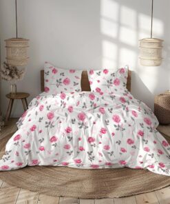 Elegant Floral Double Bedsheet Set - Image 3