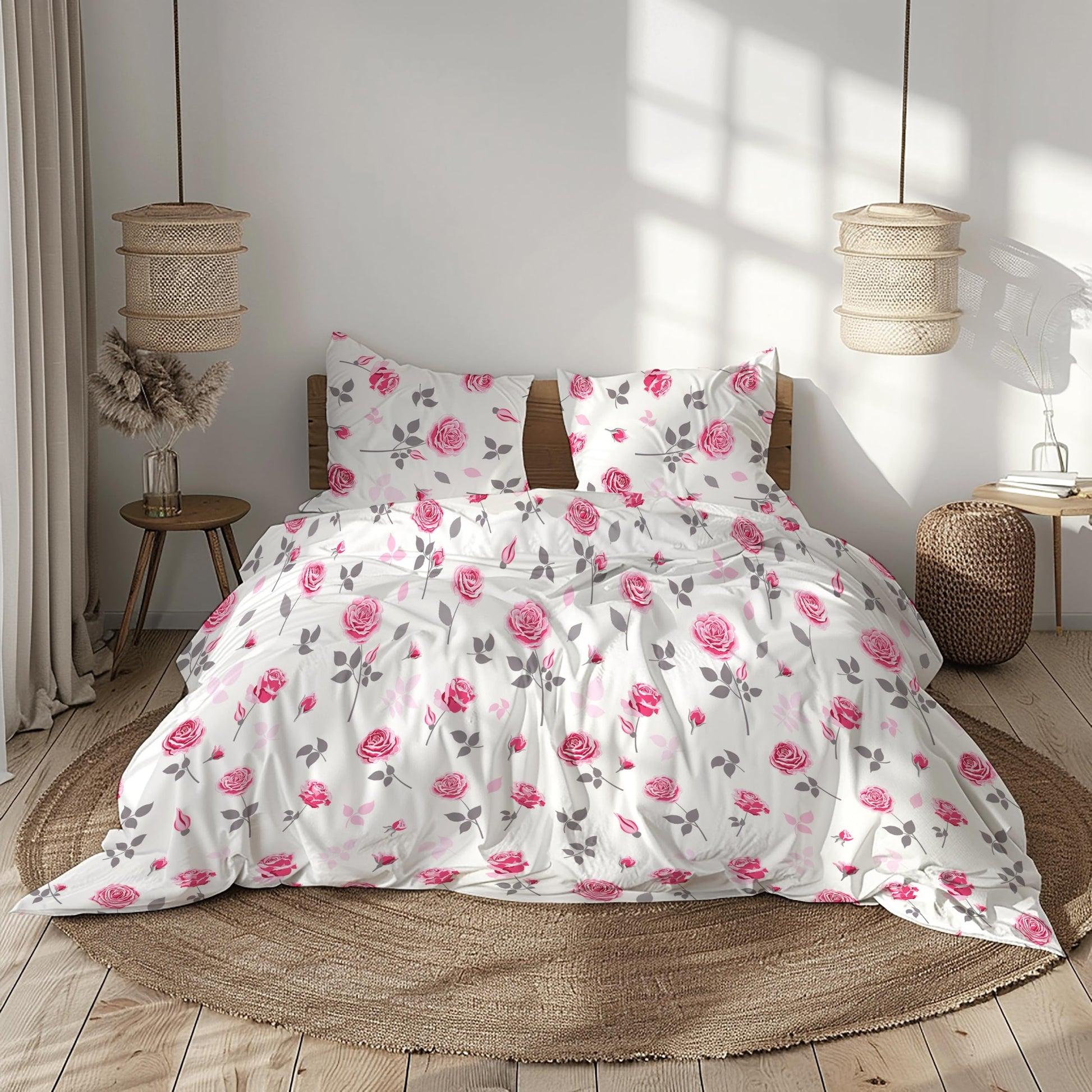 Elegant Floral Double Bedsheet Set - Image 3