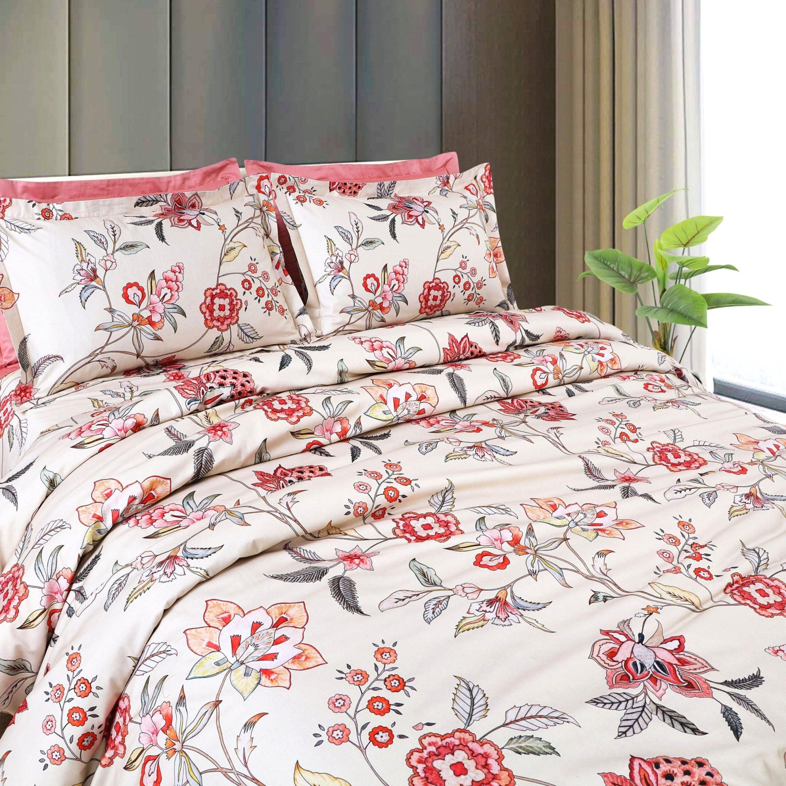 Elegant Floral Double Bedsheet Set - Image 4